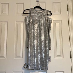 Silver Calvin Klein Dress New with Tags!